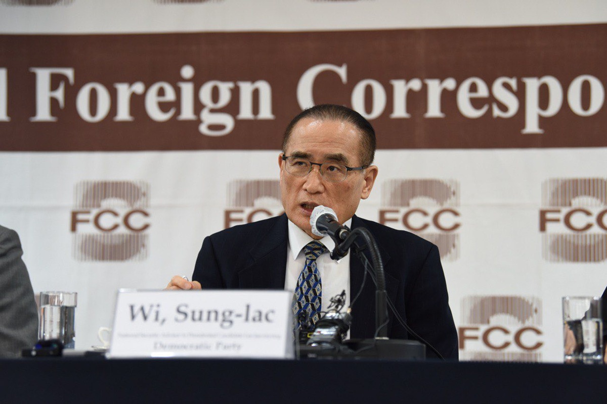 위성락 국가안보실장 외신기자 간담회 발언 모습